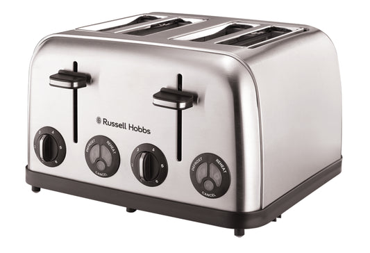 Russell Hobbs Stainless Steel 4 Slice Toaster - Chefs Kiss