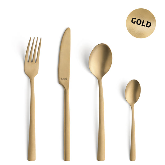 Amefa Manille 16pce Gold Cutlery Set - Chefs Kiss