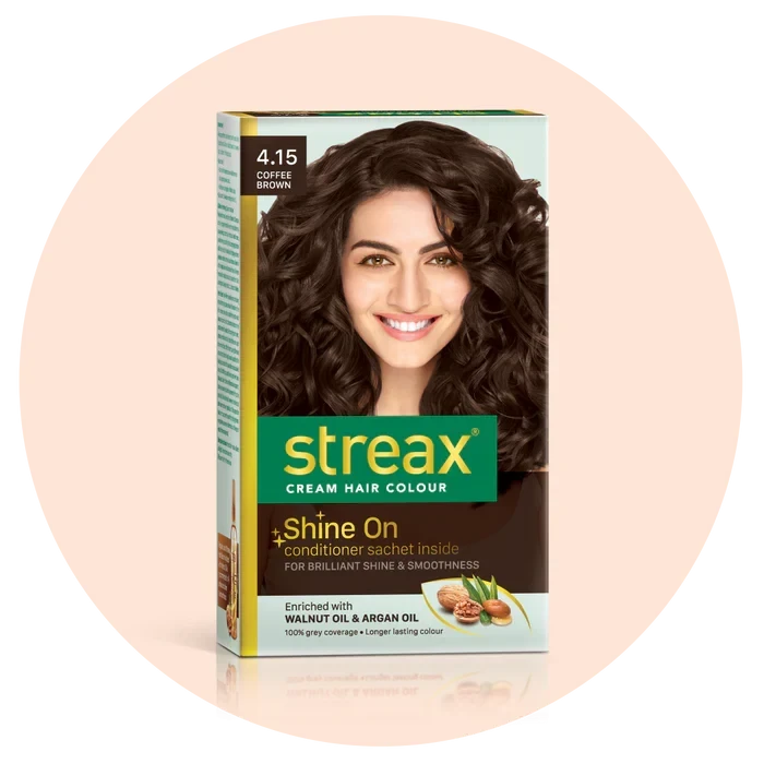 STREAX CREAM HAIR COLOUR COFFEE BROWN