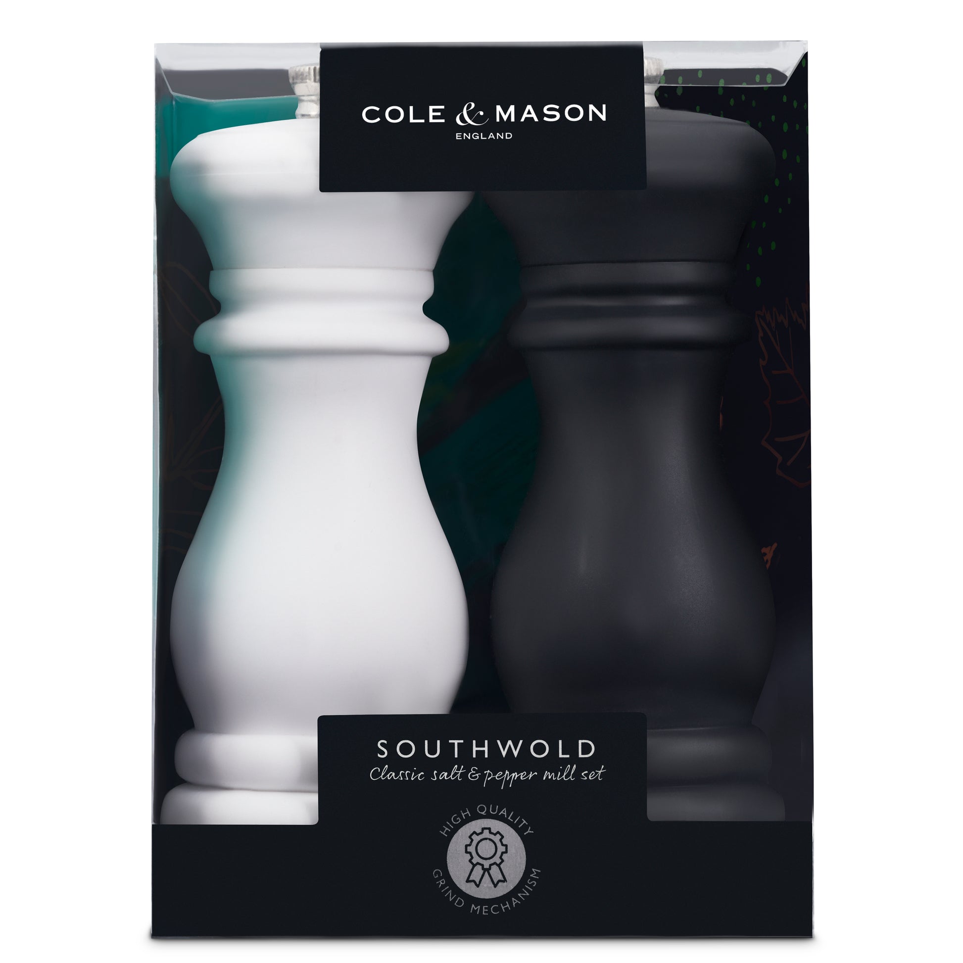 Cole & Mason Southwold Classic Mill Gift Set, Black and White, 165mm - Chefs Kiss
