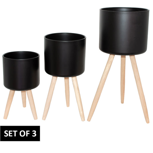 CHAD BLACK PLANT STAND SET/3 - Chefs Kiss