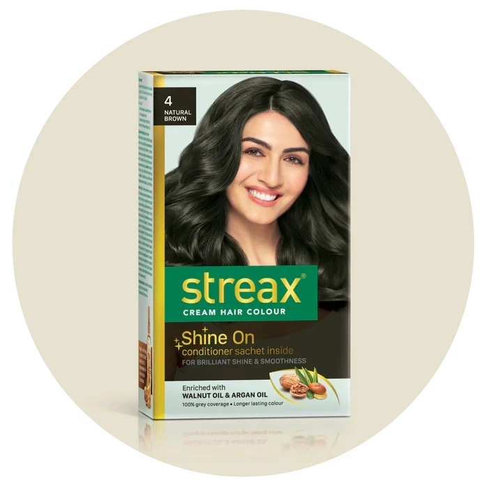 STREAX CREAM HAIR COLOUR NATURAL BROWN