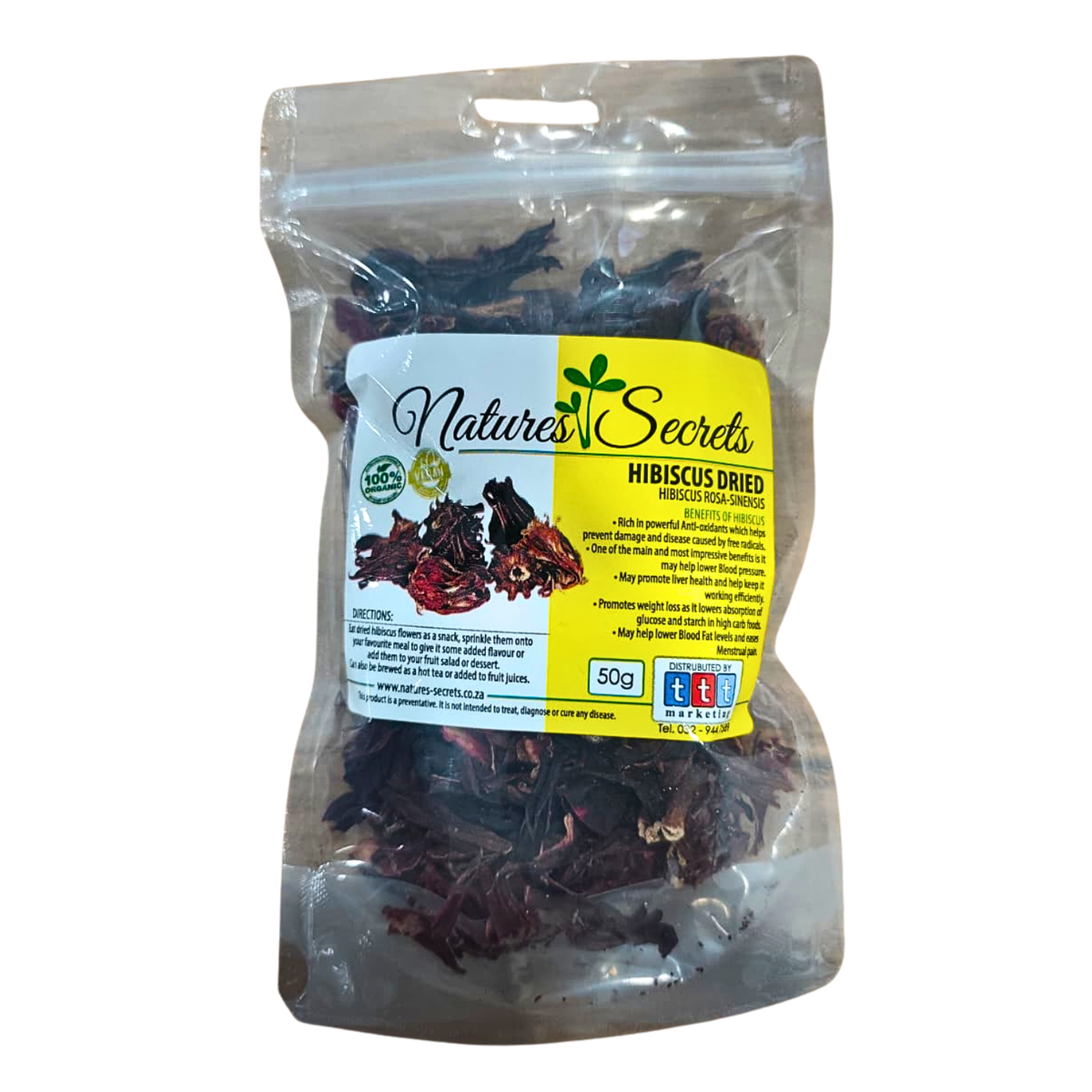 NATURES SECRETS HIBISCUS DRIED 50g