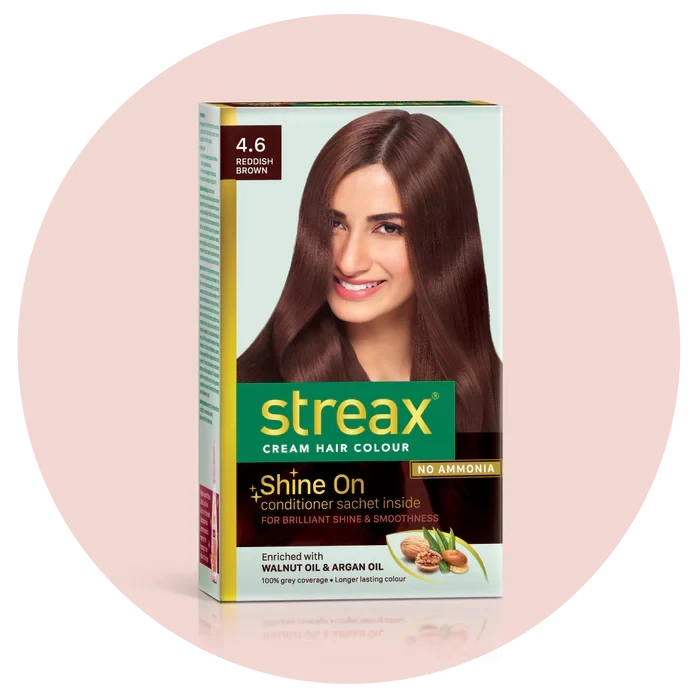 STREAX CREAM HAIR COLOUR REDDISH BROWN