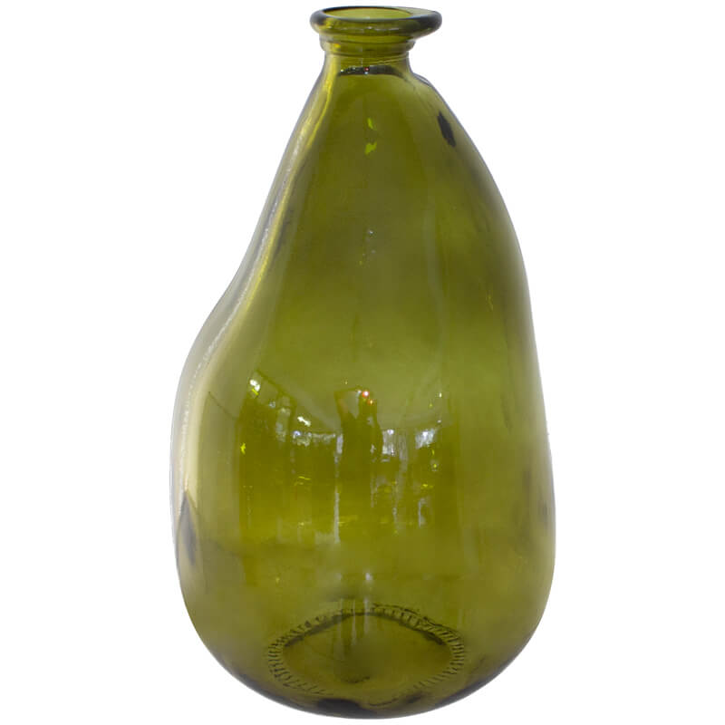 Olive green decorative vase 36cm