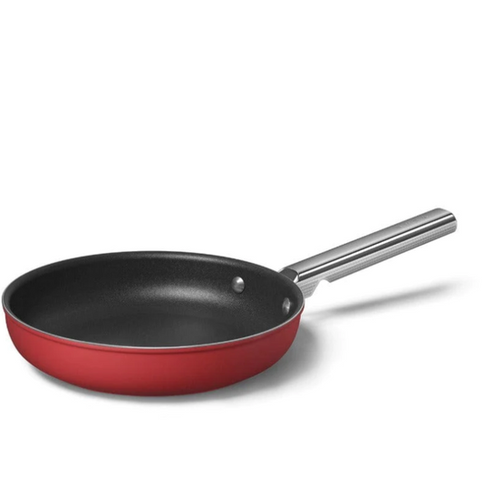 Smeg 24cm Non-Stick Frying Pan Cookware Red
