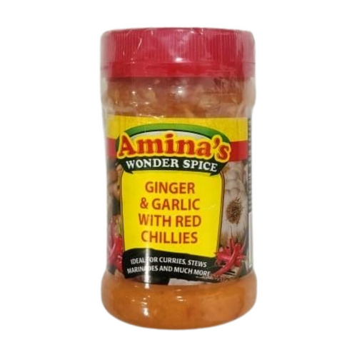 AMINAS GINGER GARLIC WITH RED CHILLIES 300GM