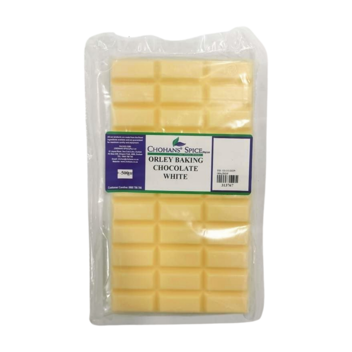 ORLEY BAKING CHOCOLATE WHITE 500GM