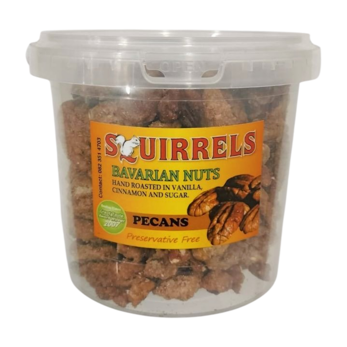 SQUIRRELS BAVARIAN PECAN NUTS 500GM TUB