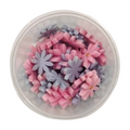 EDIBLE SUGAR FLOWERS PINKS TUB