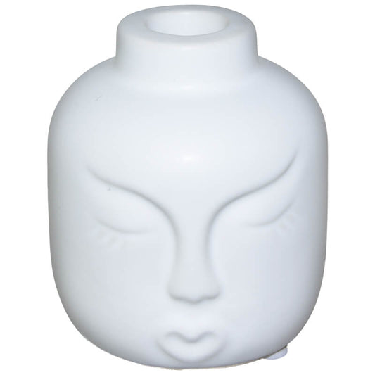 WHITE FACE CANDLE HOLDER 9CM - Chefs Kiss