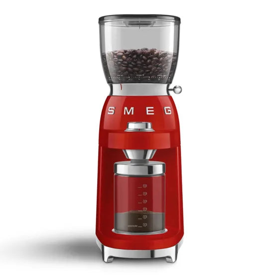 Smeg 150W Retro Coffee Grinder Red CGF01RD - Chefs Kiss