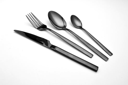 Salton black cutlery 16pce